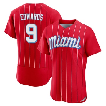 Red Authentic Xavier Edwards Men's Miami Marlins 2021 City Connect Jersey