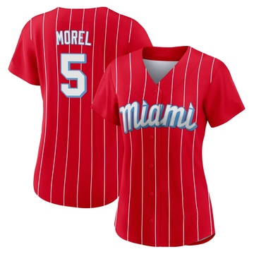 Red Replica Christopher Morel Women's Miami Marlins 2021 City Connect Jersey