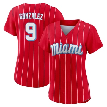 Red Replica Erik Gonzalez Women's Miami Marlins 2021 City Connect Jersey