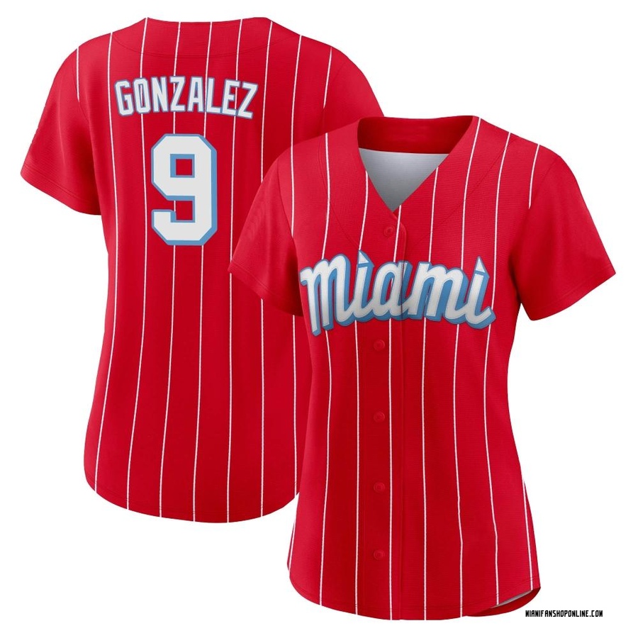 Red Replica Erik Gonzalez Women's Miami Marlins 2021 City Connect Jersey