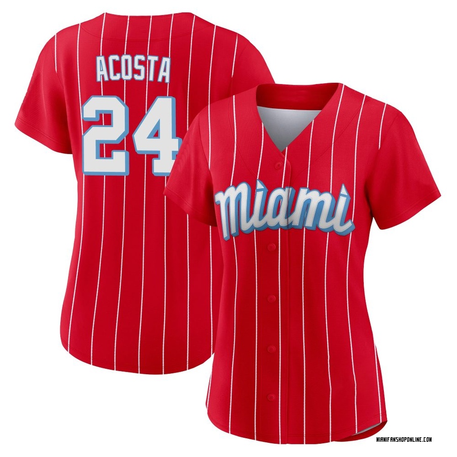 Red Replica Maximo Acosta Women's Miami Marlins 2021 City Connect Jersey