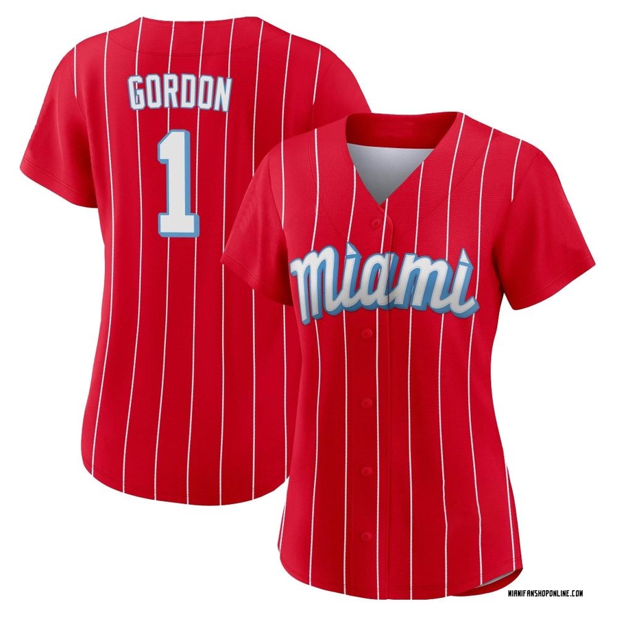 Red Replica Nick Gordon Women's Miami Marlins 2021 City Connect Jersey