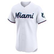 White Elite Cade Gibson Men's Miami Marlins Home Jersey