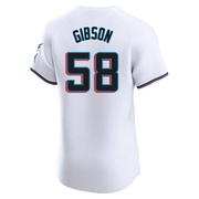 White Elite Cade Gibson Men's Miami Marlins Home Jersey