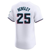 White Elite David Hensley Men's Miami Marlins Home Jersey