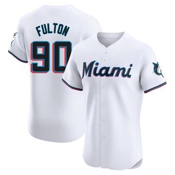 White Elite Dax Fulton Men's Miami Marlins Home Jersey