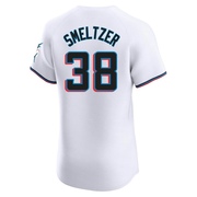 White Elite Devin Smeltzer Men's Miami Marlins Home Jersey