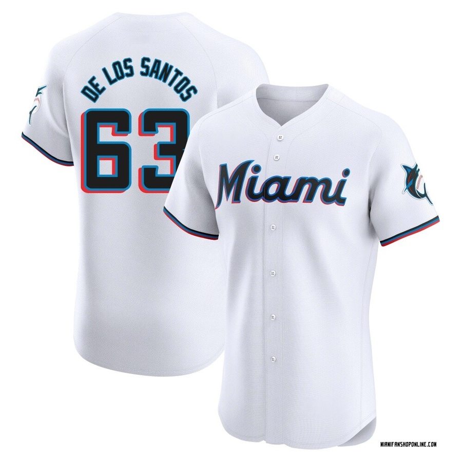 White Elite Deyvison De Los Santos Men's Miami Marlins Home Jersey