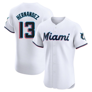 White Elite Heriberto Hernandez Men's Miami Marlins Home Jersey