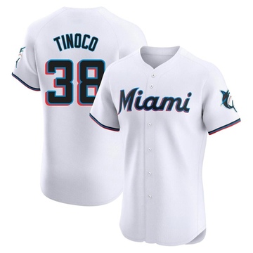 White Elite Jesus Tinoco Men's Miami Marlins Home Jersey