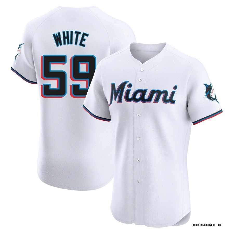 White Elite Joshua White Men's Miami Marlins Home Jersey