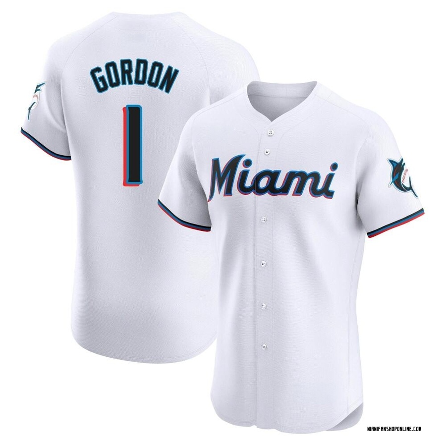 White Elite Nick Gordon Men's Miami Marlins Home Jersey