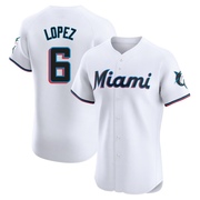White Elite Otto Lopez Men's Miami Marlins Home Jersey