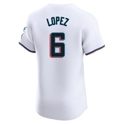 White Elite Otto Lopez Men's Miami Marlins Home Jersey