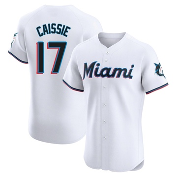 White Elite Owen Caissie Men's Miami Marlins Home Jersey