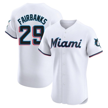 White Elite Pete Fairbanks Men's Miami Marlins Home Jersey