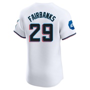 White Elite Pete Fairbanks Men's Miami Marlins Home Patch Jersey