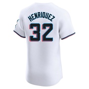White Elite Ronny Henriquez Men's Miami Marlins Home Jersey