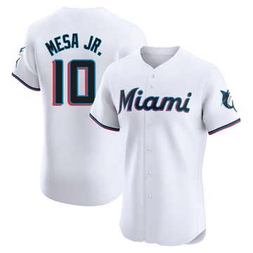 White Elite Victor Mesa Jr. Men's Miami Marlins Home Jersey