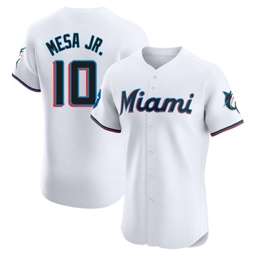 White Elite Victor Mesa Jr. Men's Miami Marlins Home Patch Jersey