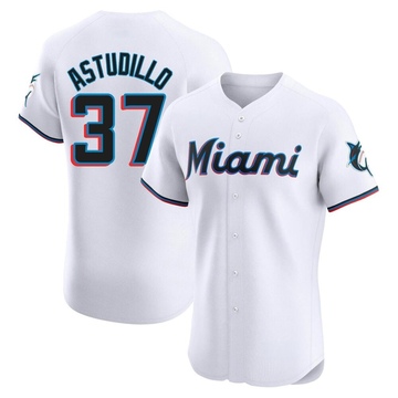 White Elite Willians Astudillo Men's Miami Marlins Home Jersey