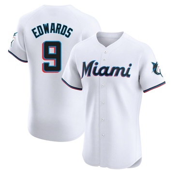 White Elite Xavier Edwards Men's Miami Marlins Home Jersey