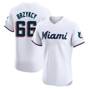 White Elite Zach Brzykcy Men's Miami Marlins Home Jersey