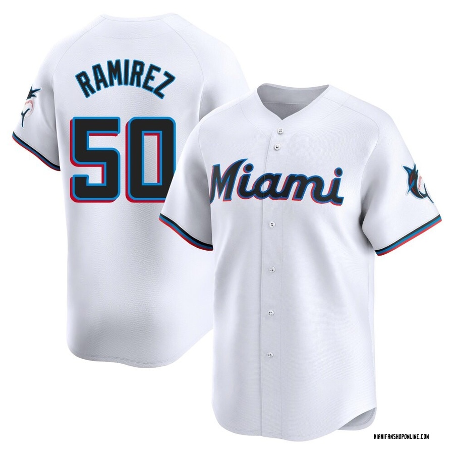 White Limited Agustin Ramirez Youth Miami Marlins Home Jersey