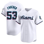 White Limited Calvin Faucher Men's Miami Marlins Home Jersey