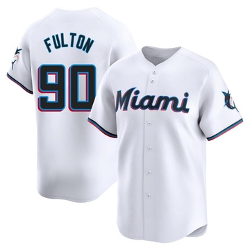 White Limited Dax Fulton Youth Miami Marlins Home Jersey
