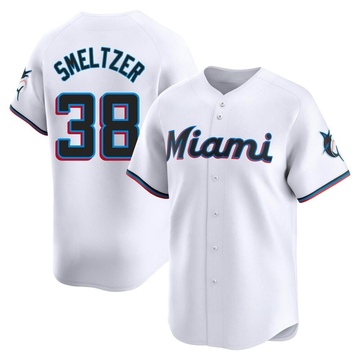 White Limited Devin Smeltzer Youth Miami Marlins Home Jersey