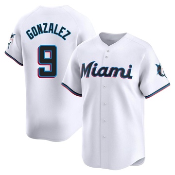 White Limited Erik Gonzalez Men's Miami Marlins Home Jersey