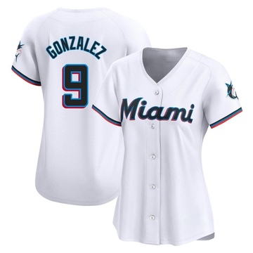 White Limited Erik Gonzalez Women's Miami Marlins Home Jersey