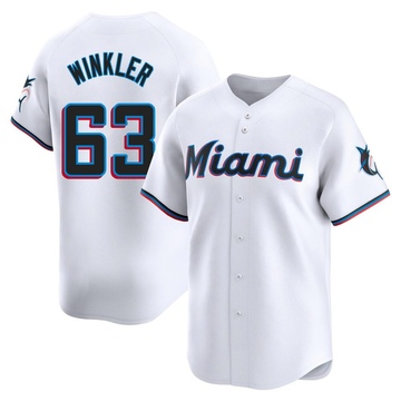 White Limited Jack Winkler Youth Miami Marlins Home Jersey