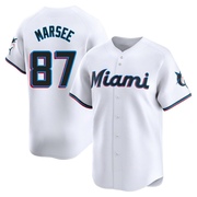 White Limited Jakob Marsee Youth Miami Marlins Home Jersey