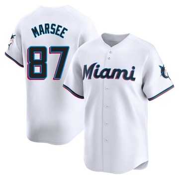 White Limited Jakob Marsee Youth Miami Marlins Home Jersey