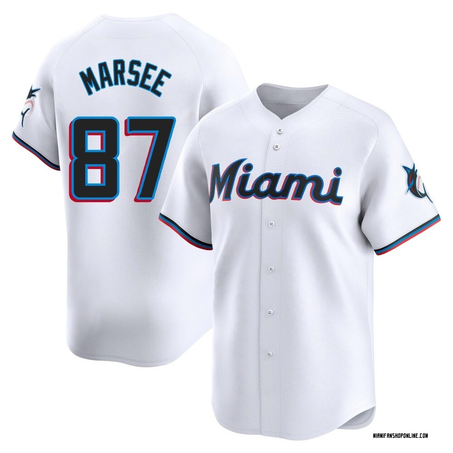 White Limited Jakob Marsee Youth Miami Marlins Home Jersey