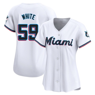 White Limited Joshua White Women's Miami Marlins Home Jersey