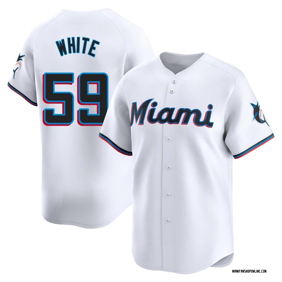 White Limited Joshua White Youth Miami Marlins Home Jersey