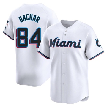White Limited Lake Bachar Youth Miami Marlins Home Jersey