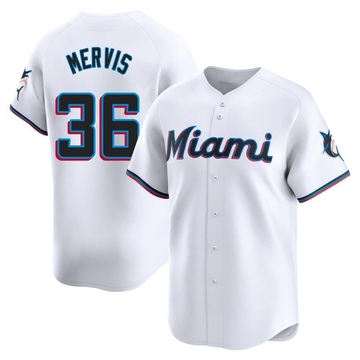 White Limited Matt Mervis Youth Miami Marlins Home Jersey