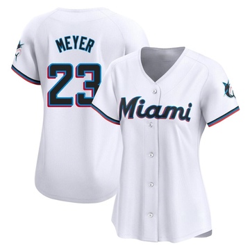 White Limited Max Meyer Women's Miami Marlins Home Jersey