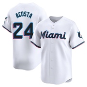 White Limited Maximo Acosta Men's Miami Marlins Home Jersey