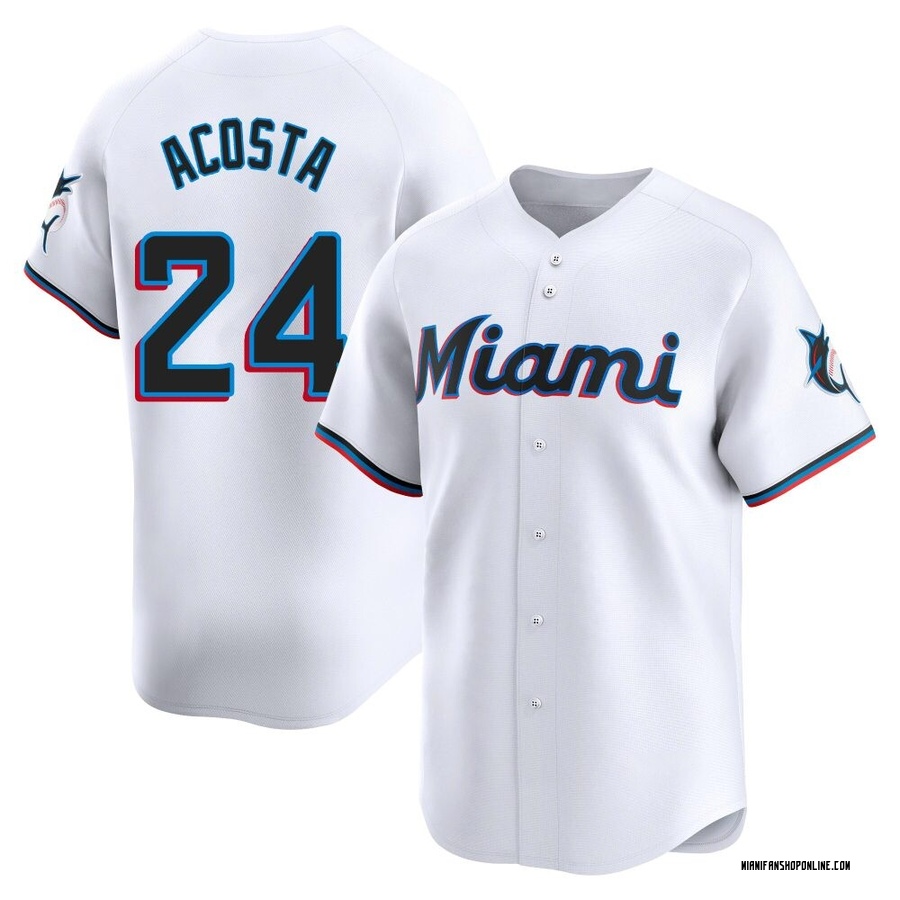 White Limited Maximo Acosta Men's Miami Marlins Home Jersey