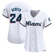 White Limited Maximo Acosta Women's Miami Marlins Home Jersey