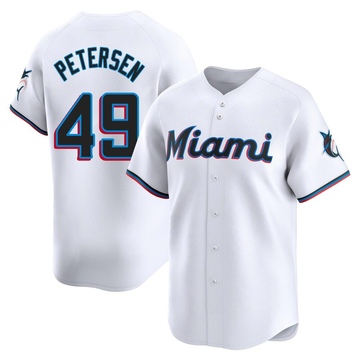 White Limited Michael Petersen Men's Miami Marlins Home Jersey