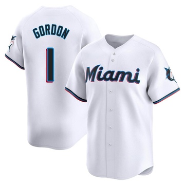 White Limited Nick Gordon Youth Miami Marlins Home Jersey