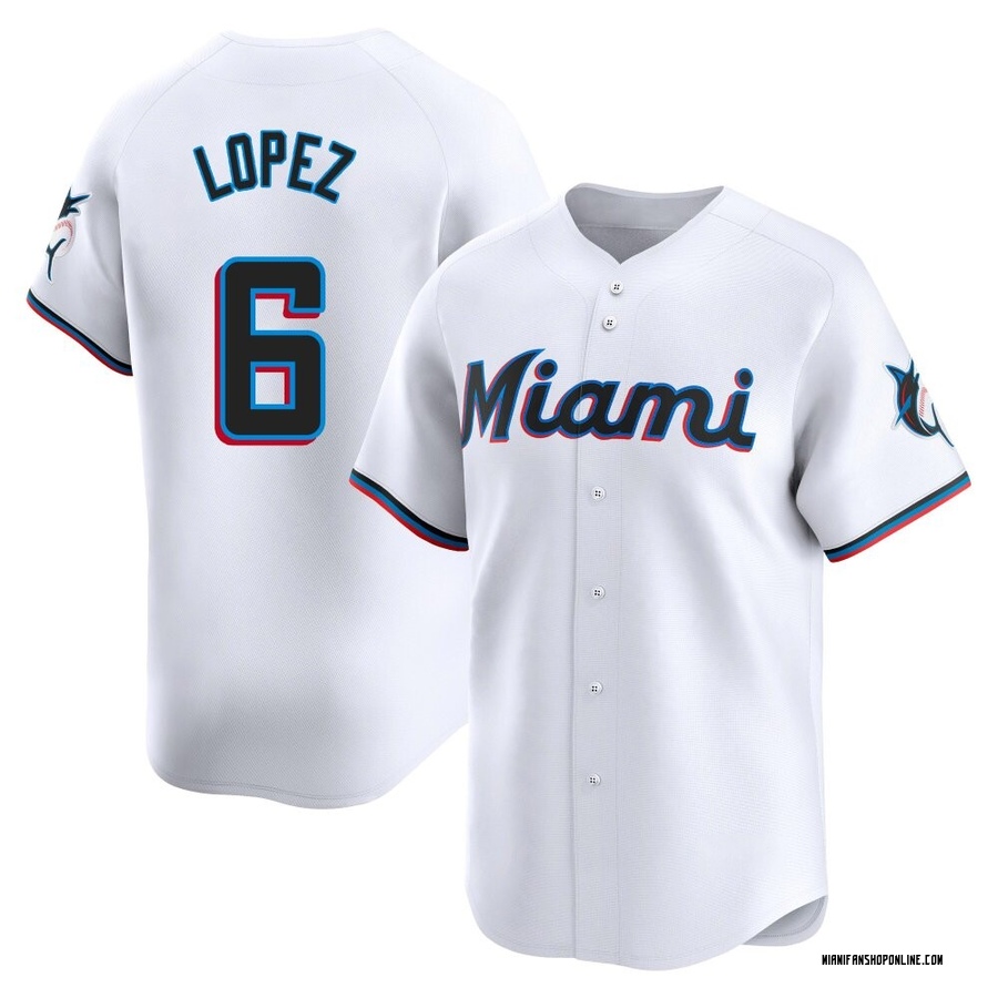 White Limited Otto Lopez Men's Miami Marlins Home Jersey