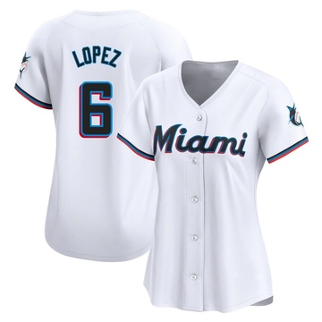 White Limited Otto Lopez Women's Miami Marlins Home Jersey