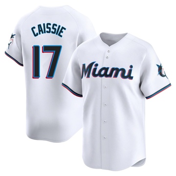 White Limited Owen Caissie Youth Miami Marlins Home Jersey